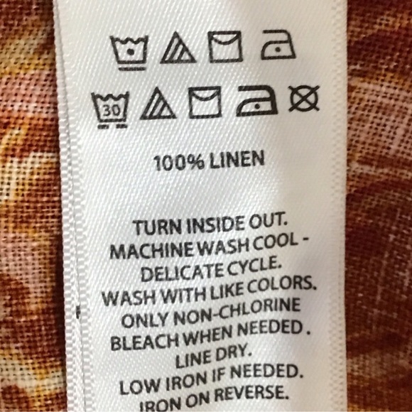 Nicole Miller Floral Paisley Tie Waist Linen Wrap Skirt Size Medium - Picture 6 of 6